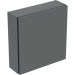 Armario suspendido Geberit cuadrado, con una puerta: 45x46.7cm, Cuerpo y frontal: lava/cubierto mate